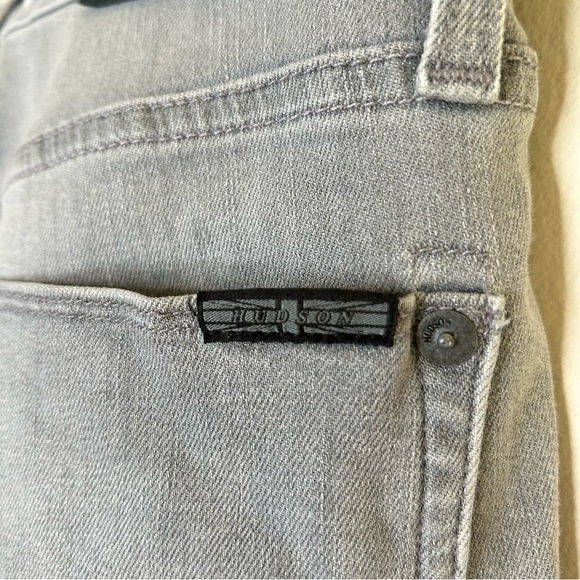 Hudson Blake Slime Straight Jeans Cotton Lyocell Stretch Grey Cermak Sz 30 - Picture 7 of 10
